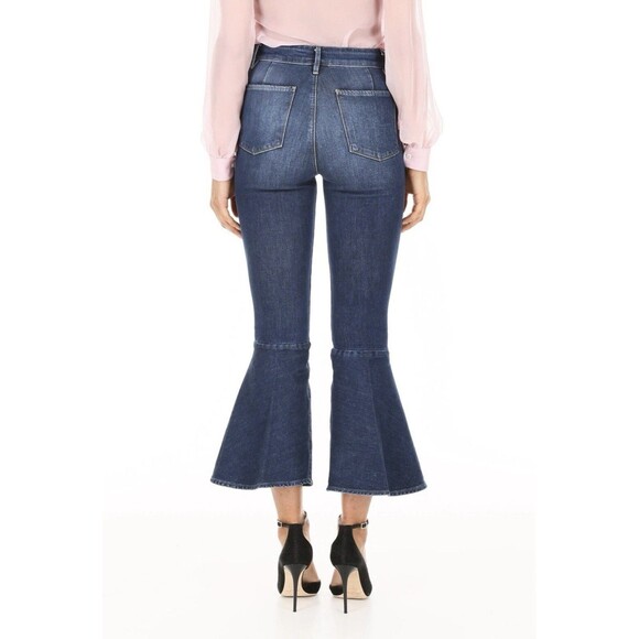 Frame Flounce Jeans Side Zip High Rise  FSZ415 Delavan Blue SZ 28 - Picture 2 of 11